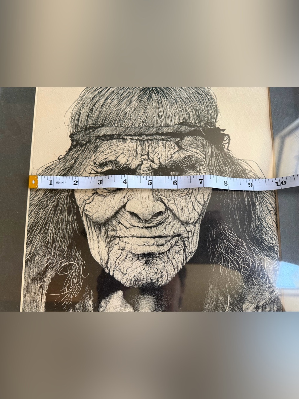 Vtg Ric Ricardo Native American Portrait Print Framed Scratchboard
Style Signed - Picture 7 of 9